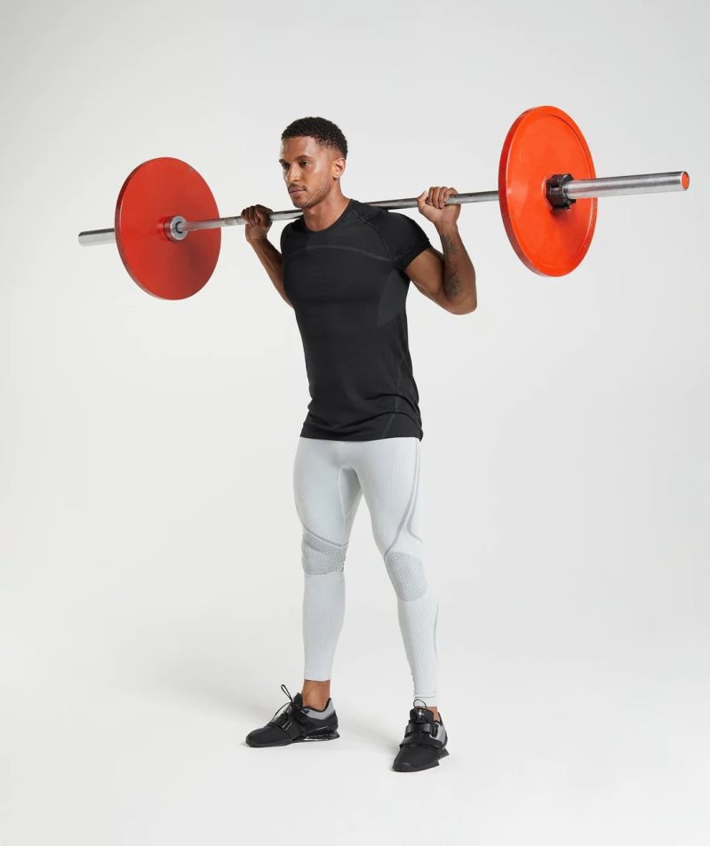 Men's Gymshark 315 Seamless Leggings Light Grey | NZ 1HMYKJ